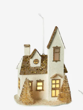 180 Lighted Glittered Village - 5 Assorted