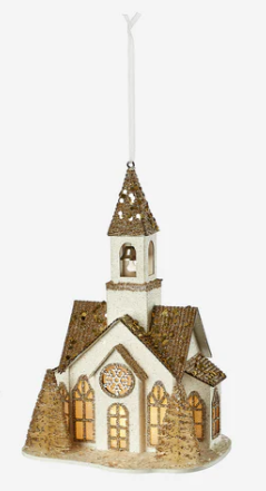 180 Lighted Glittered Village - 5 Assorted