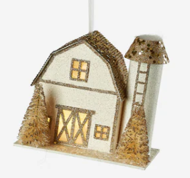 180 Lighted Glittered Village - 5 Assorted