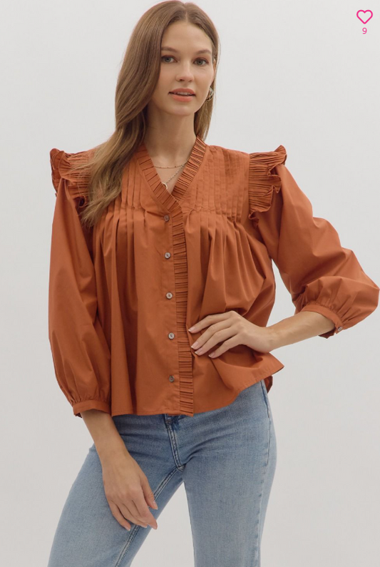 Entro Pumpkin Spice Blouse