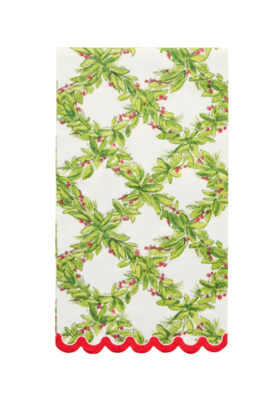 Sophistiplate Holly Berry Guest Towels/20pk