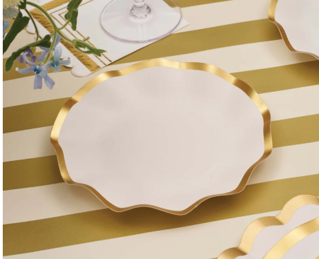 Sophistiplate Everyday White Wavy Appetizer/Dessert Bowls/8pk