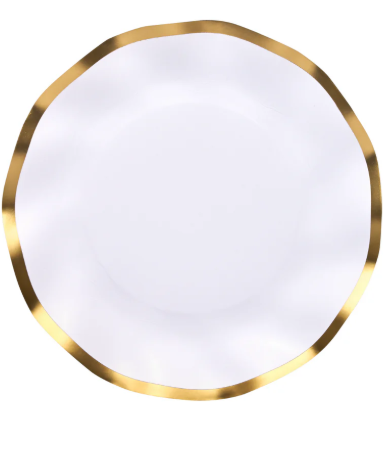 Sophistiplate Everyday White Wavy Salad Plates/8pk
