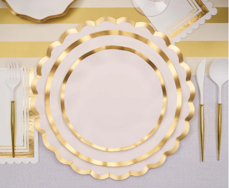 Sophistiplate Everyday White Wavy Salad Plates/8pk