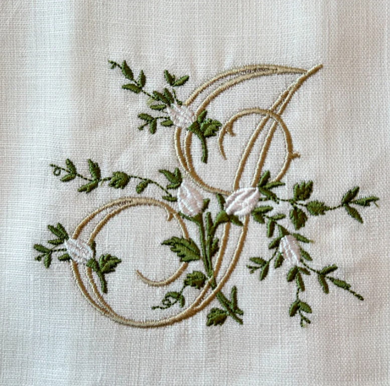 Arte Italica Floral Monogram Towel