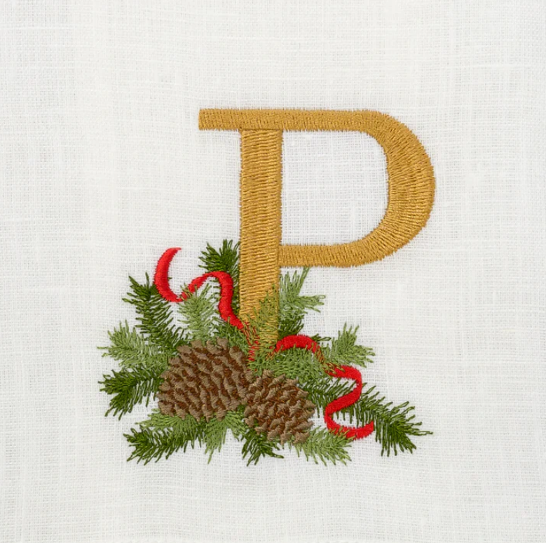 Arte Italica Winter Pine Monogram Towel