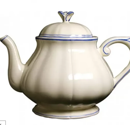 Gien Filet Blue Teapot 36 2/3 oz