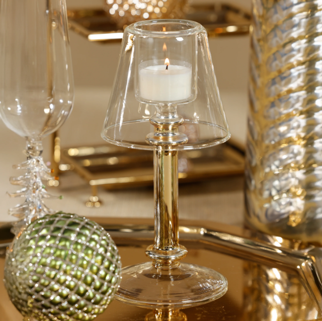 Zodax Isola Tealight Lamp- Gold