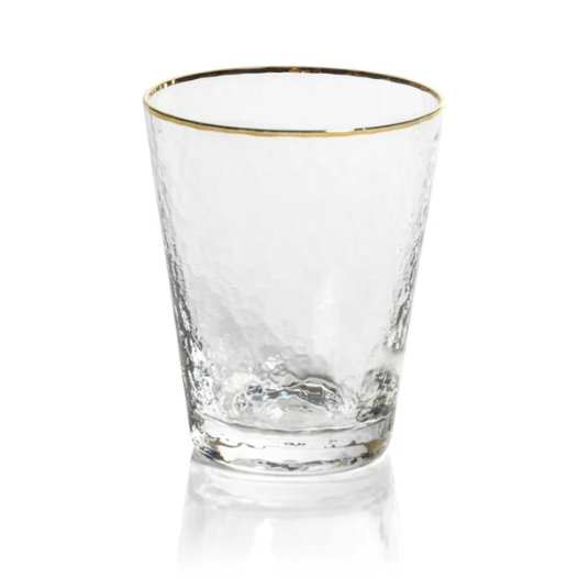 Zodax Negroni Hammered Tapered DOF w/ Gold Rim