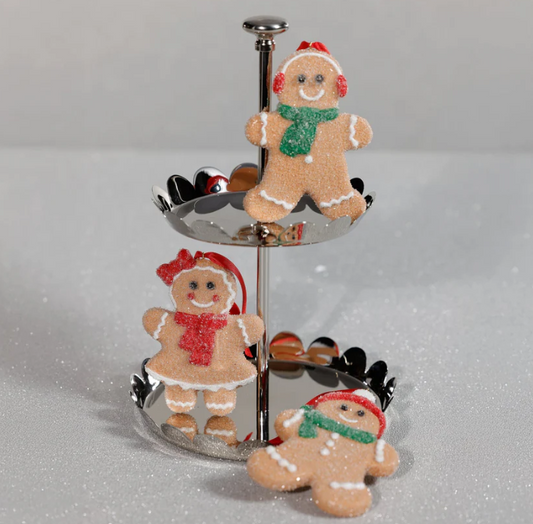 Zodax Cookie Gingerbread Ornaments- 3 pcs Assorted 5"