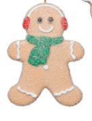 Zodax Cookie Gingerbread Ornaments- 3 pcs Assorted 5"