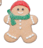 Zodax Cookie Gingerbread Ornaments- 3 pcs Assorted 5"