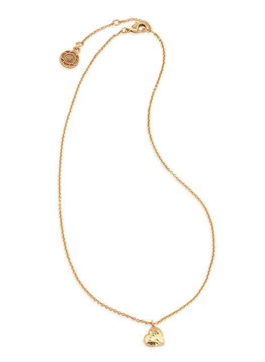 Capucine De Wulf Heart Charm Necklace, 16"+2" - Gold