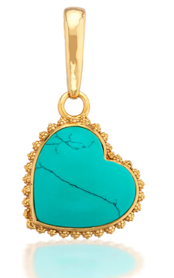 Capucine de WulfGem Medium Charm/Pendant - Turquoise