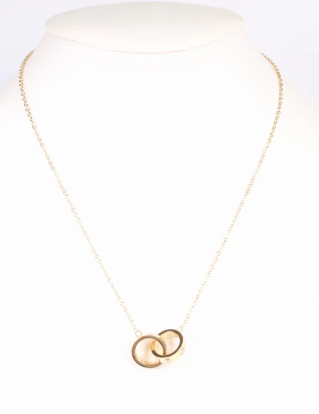 Caroline Hill MacIntyre CZ Circles Necklace GOLD