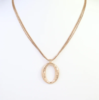 Caroline Hill Grants Layered Cascade Chain with Pendant Worn Gold