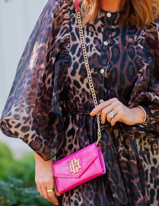 Caroline Hill Carlington Clutch/Crossbody Hot PInk EC