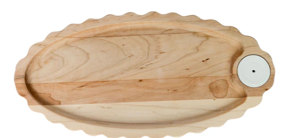 Nora Fleming maple scalloped anniversary tray