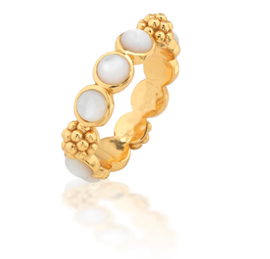 Capucine De Wulf Gem Ring - Pearl White