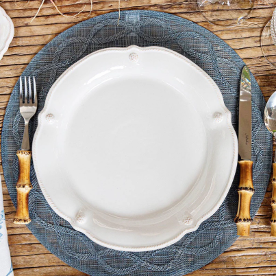 Juliska Berry & Thread Flared Dinner Plate - Whitewash