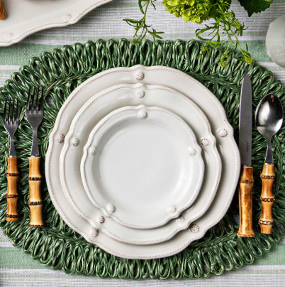 Juliska Berry & Thread Flared Dinner Plate - Whitewash