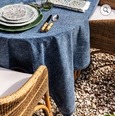 Juliska Denim 60" x 120" Tablecloth - Blue