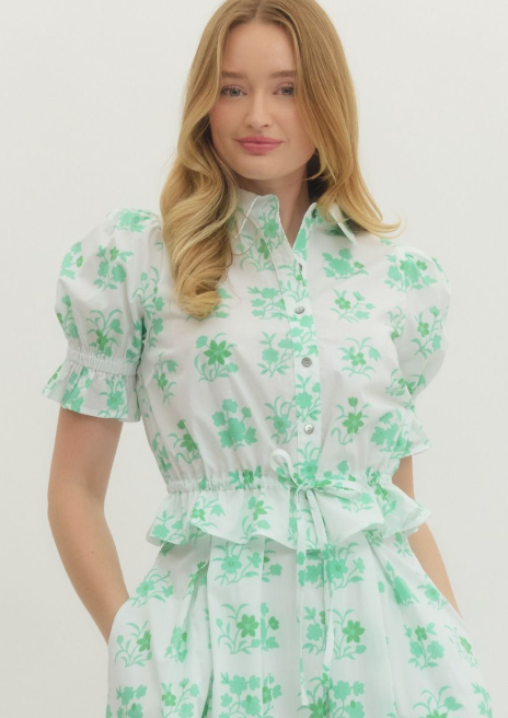 Minty Greens Blouse