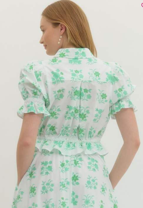 Minty Greens Blouse