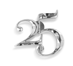 Demdaco 25th Anniversary Magnetic Frame Charm - 1.5in