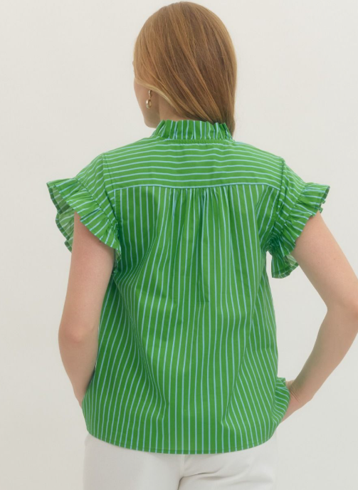 Fresh Fern Flutter Top