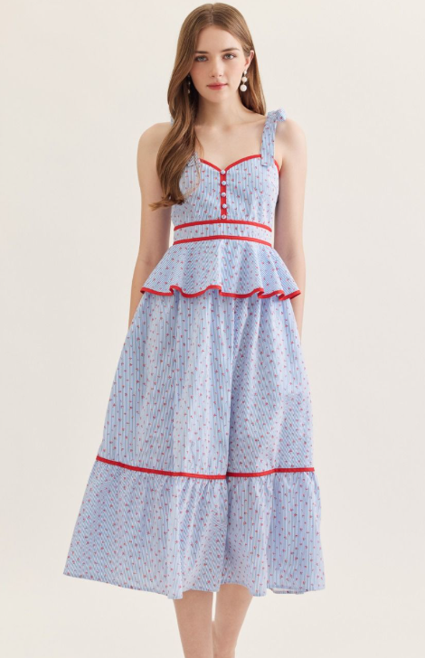Summer Parade Floral Midi