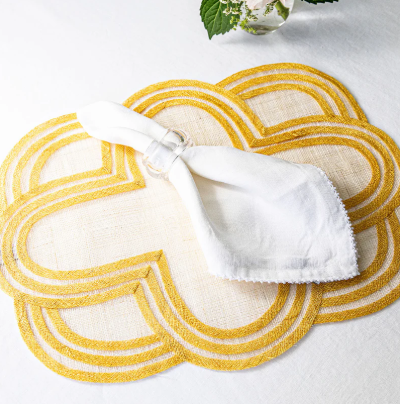 Juliska Scallop Stripe Placemat - Sunshine