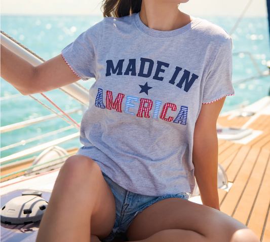 Shiraleah "Made In America" Relaxed Tee, Grey