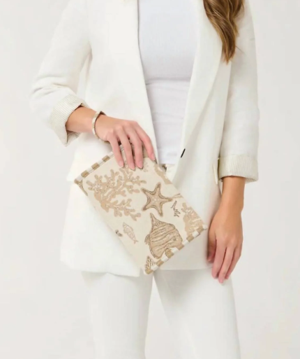 Shiraleah - Women's Coastal Jacquard Wristlet Pouch