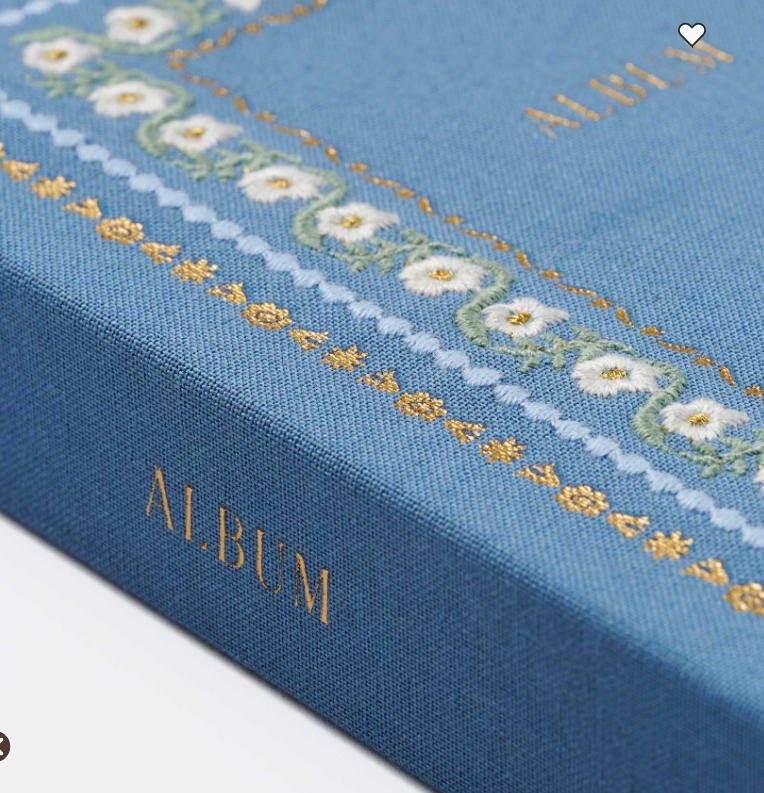 Rifle Paper Co Delphine Embroidered Small Photo Album