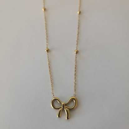 Haute Mess Gold Bow Necklace