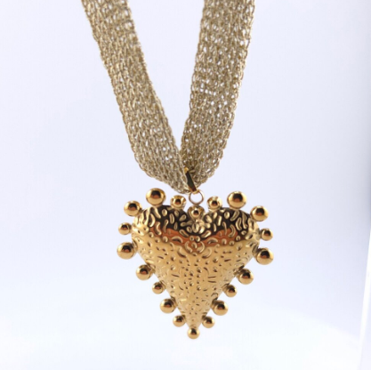 Haute Mess Dotted Heart Necklace