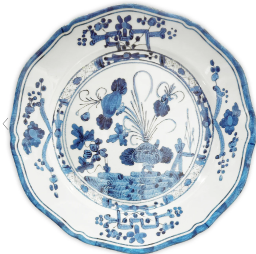 Beatriz Ball VIDA Faenza 11" Dinner Plate White and Blue