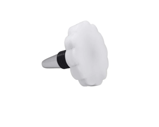 Mariposa White Scallop Bottle Stopper