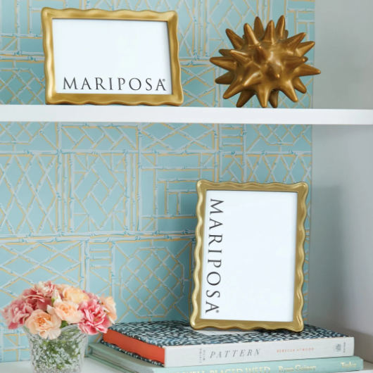 Mariposa Wavy Gold 5x7 Frame