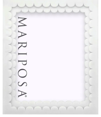 Mariposa White Acrylic Double Scallop 8x10 Frame