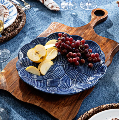 Juliska Le Panier Mystic Knot Charger/Platter - Denim