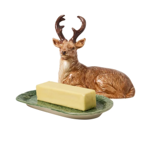 Juliska Forest Walk Stag Butter Dish - Multi