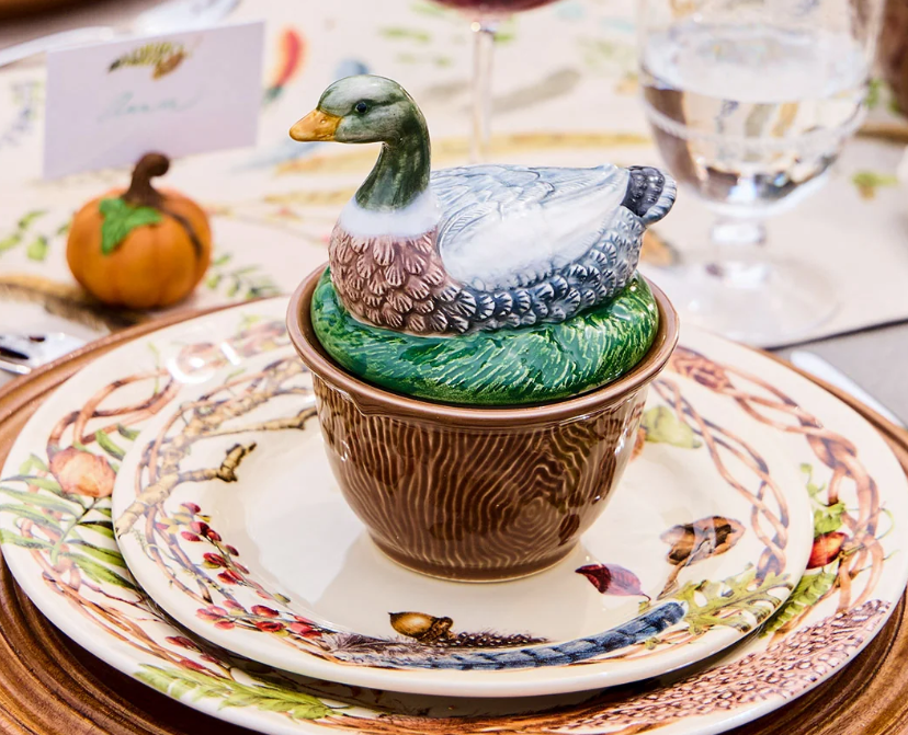 Juliska Forest Walk  Duck Bowl with Lid - Multi