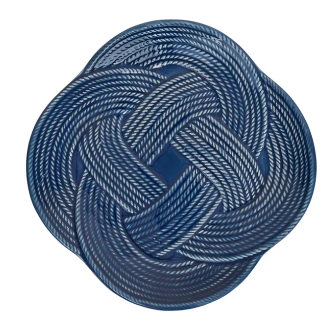 Juliska Le Panier  Mystic Knot Dessert/Salad Plate - Denim