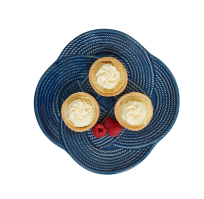Juliska Le Panier  Mystic Knot Dessert/Salad Plate - Denim
