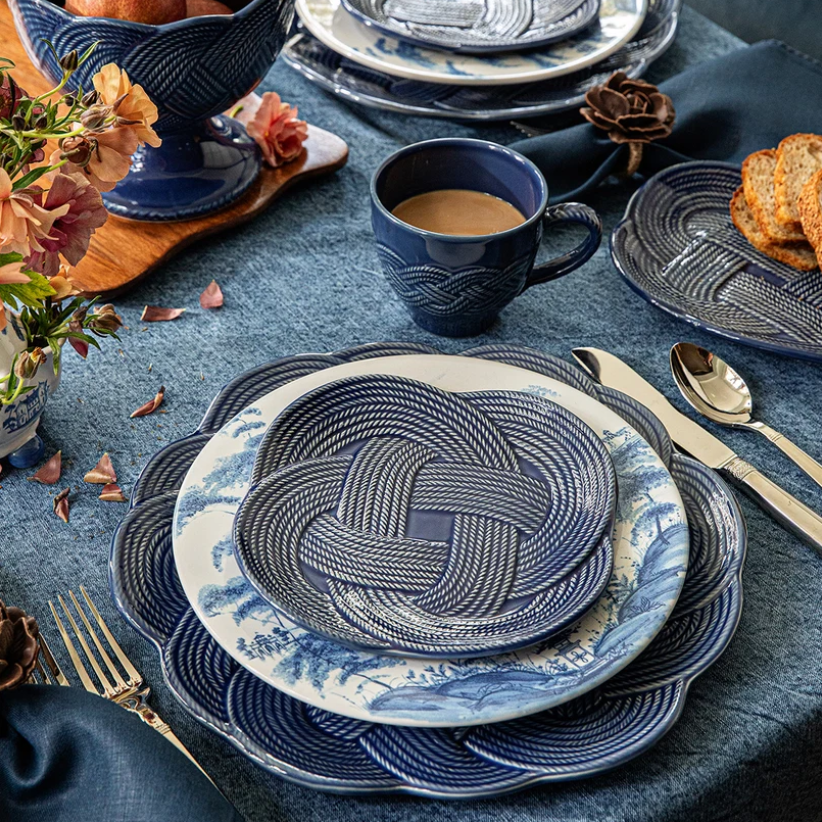 Juliska Le Panier  Mystic Knot Dessert/Salad Plate - Denim