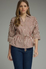 The Blair Stripe Peplum