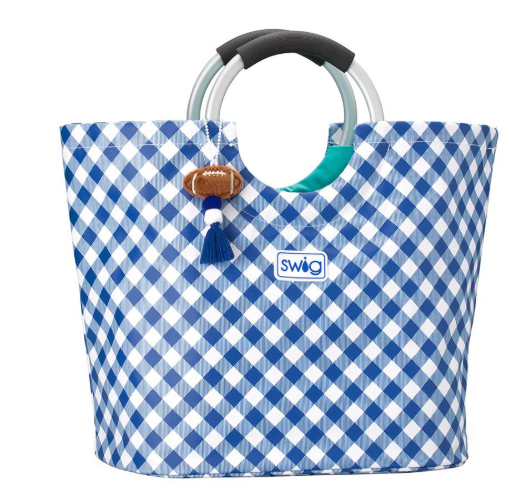 Spirit Gameday Gingham Royal Loopi Tote Bag
