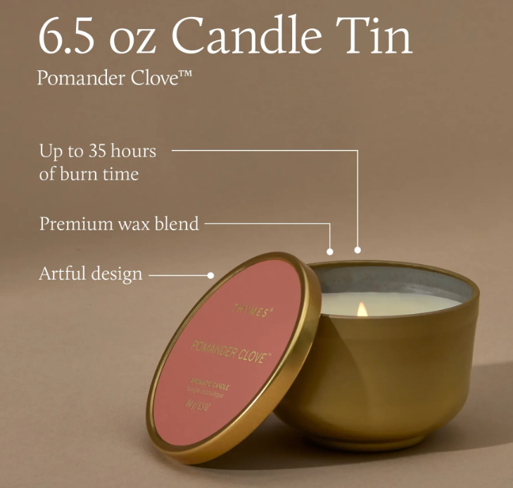 Thmyes Pomander Clove Candle Tin